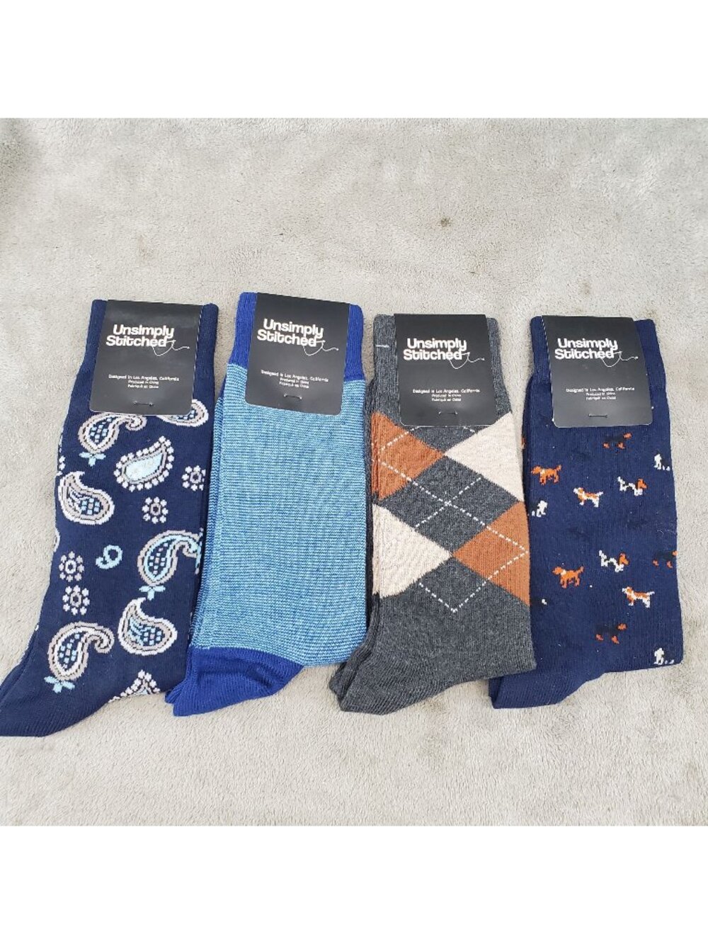 Unsimply Stiched Socks Mens One Size Four Pack Bundle *NWT*